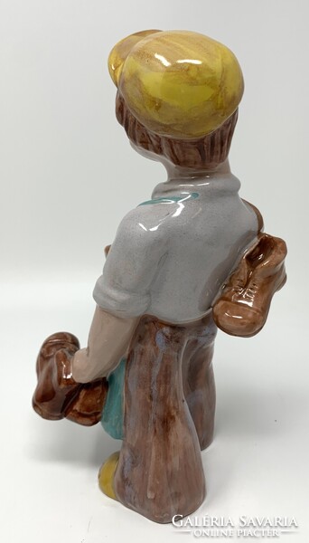 H. Ráhmer Mária (1911-1998) suszterinas mázas kerámia figura (24cm) RZ