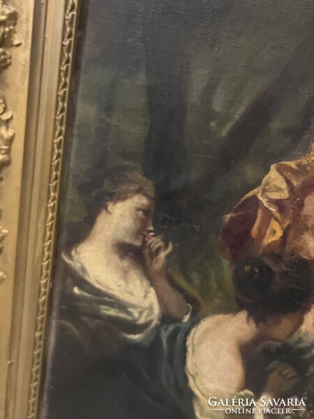Monumentális 19. századi velencei festmény: Európa elrablása (Tiepolo után) – Pazar blondel keretben