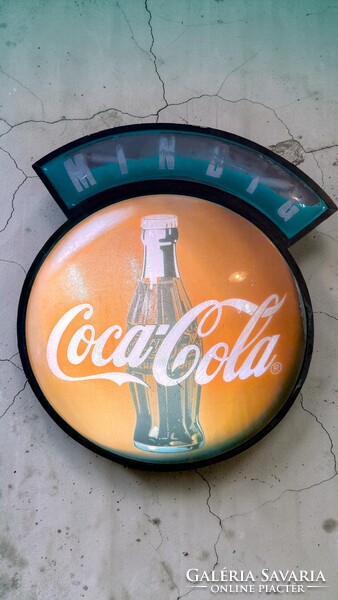 Retro, vintage Coca Cola világító reklámtábla, neon