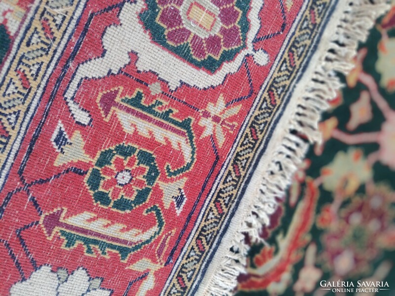 Nagyon ritka régi zöld színű Isfahan Perzsa szőnyeg ALKUDHATÓ