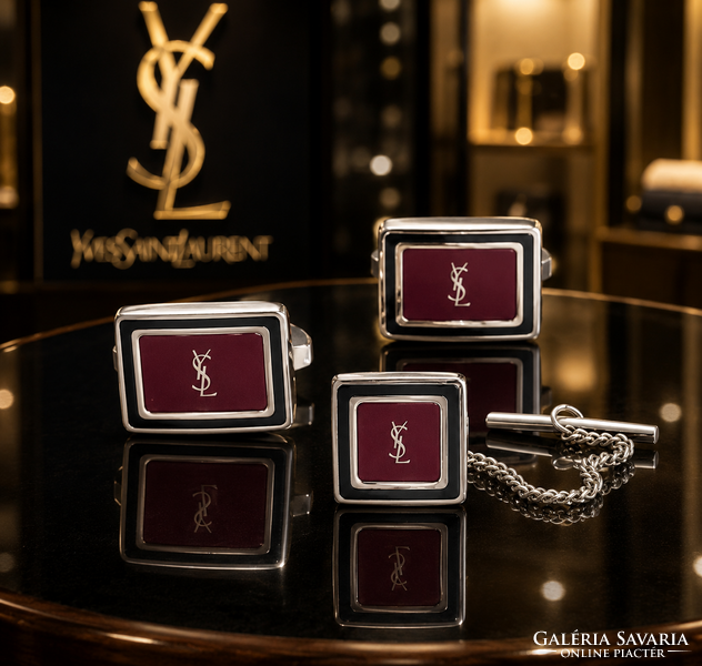 Yves Saint Laurent gyönyörű vintage mandzsetta szett eredeti dobozában!
