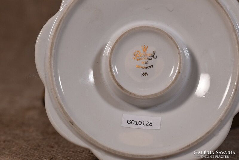 Royal Bavaria asztali tükör porcelán talpon rózsa Németország