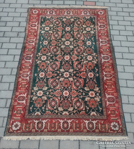 Nagyon ritka régi zöld színű Isfahan Perzsa szőnyeg ALKUDHATÓ