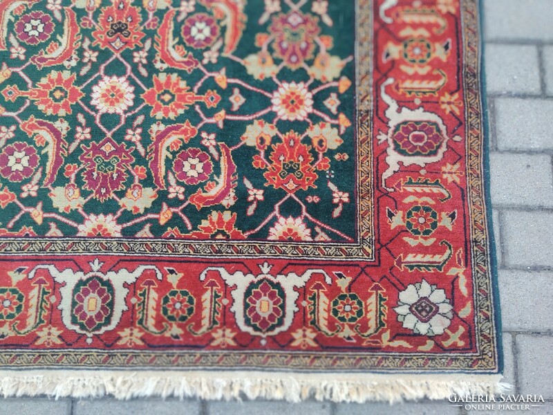 Nagyon ritka régi zöld színű Isfahan Perzsa szőnyeg ALKUDHATÓ