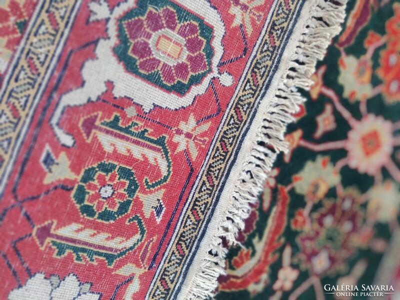 Nagyon ritka régi zöld színű Isfahan Perzsa szőnyeg ALKUDHATÓ