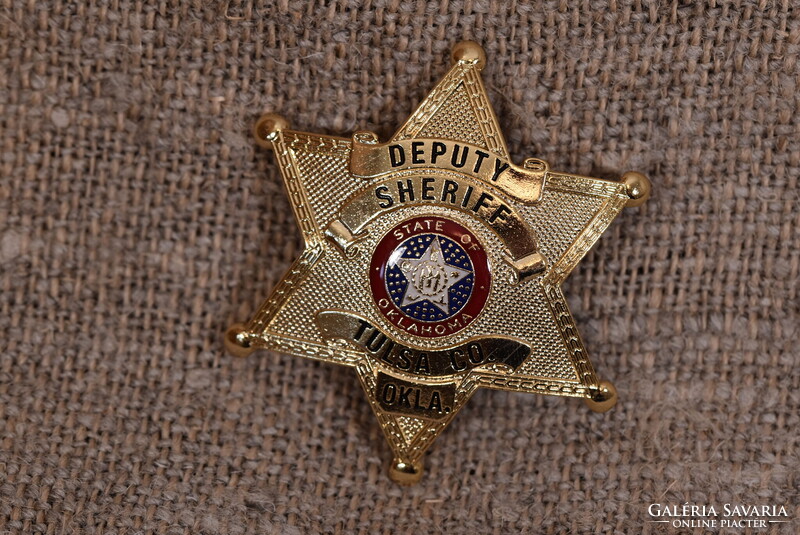 Militária Deputy Sheriff Tulsa County Oklahoma OKLA replika jelvény USA
