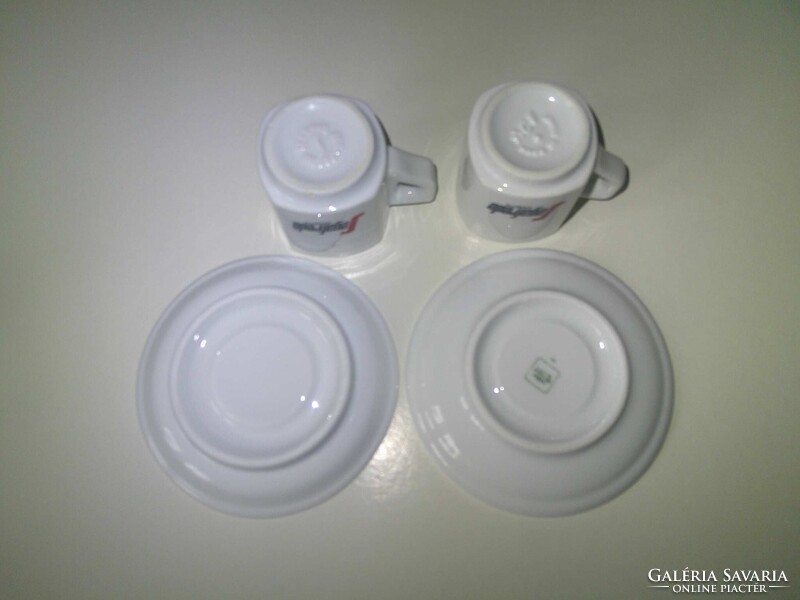 Segafredo porcelán kávés csésze + alj ( 2 db. csésze +2 db. alj )