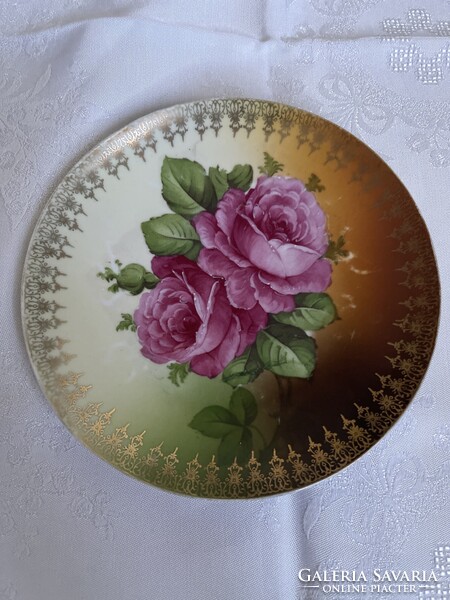 Beautiful antique rose gold plated decorative plate.