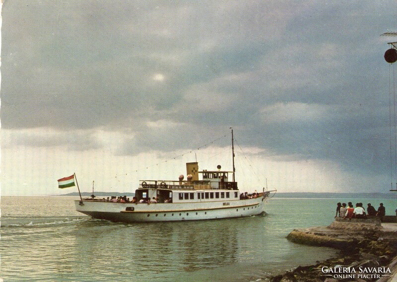 Képeslap: Hajók. Balaton.