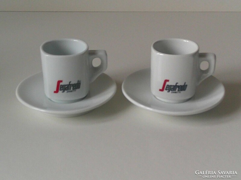 Segafredo porcelán kávés csésze + alj ( 2 db. csésze +2 db. alj )