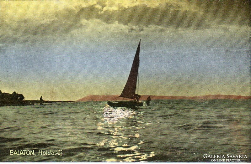 Képeslap: Hajók. Balaton 1928.
