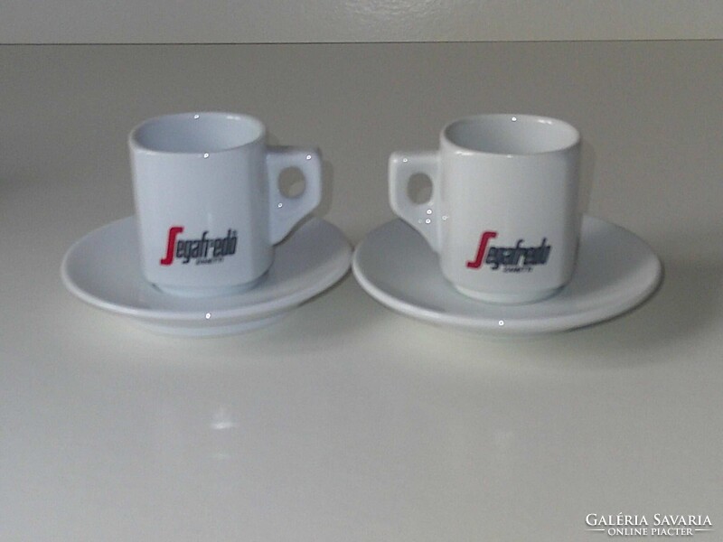 Segafredo porcelán kávés csésze + alj ( 2 db. csésze +2 db. alj )