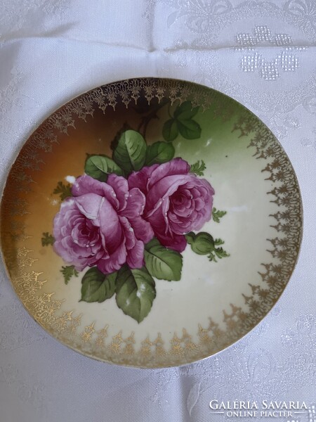 Beautiful antique rose gold plated decorative plate.
