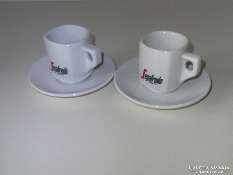 Segafredo porcelán kávés csésze + alj ( 2 db. csésze +2 db. alj )