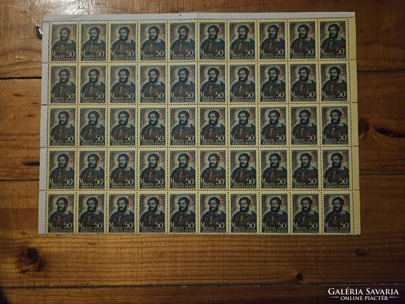 1944-es Kossuth Lajos 50 fillér 50 -és (fél ív ) összefüggés **