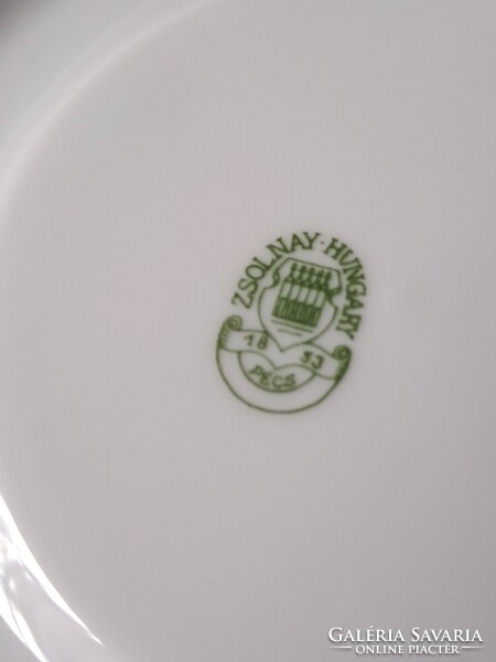 Új! Zsolnay Pompadour II mintás teás/cappuccinos/hosszú kávés csésze+alj.  ÁR / Szett