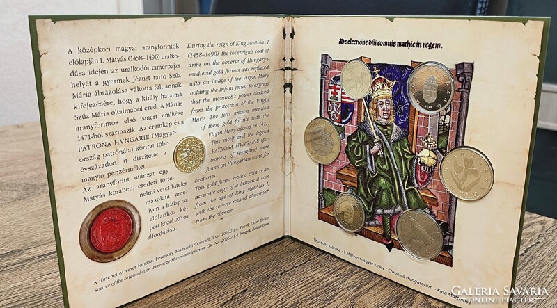 2026 Forgalmi érmesor + Mátyás király aranyforint utánzat, Ag.999 ezüst