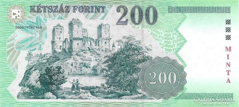 200 forint 2005 MINTA UNC alacsony sorszám "0000103"