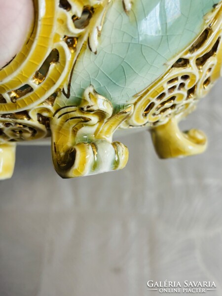 Zsolnay pierced basket around 1890