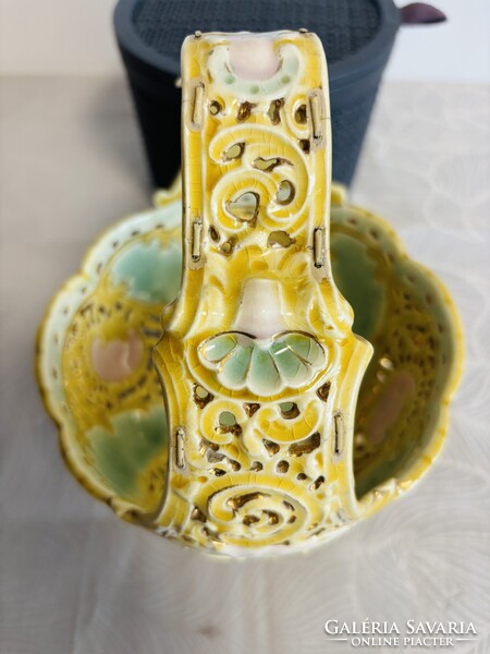 Zsolnay pierced basket around 1890