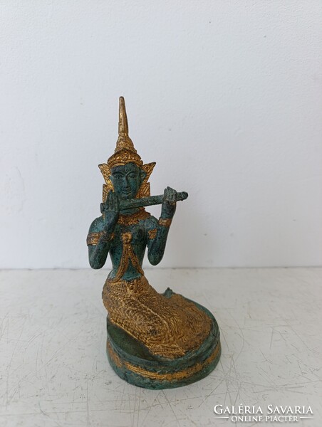 Antik buddhista bronz szobor szertartás hangszer jelenet buddha Thaiföld 691 7117
