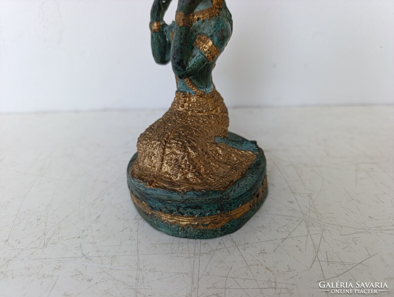 Antik buddhista bronz szobor szertartás hangszer jelenet buddha Thaiföld 691 7117