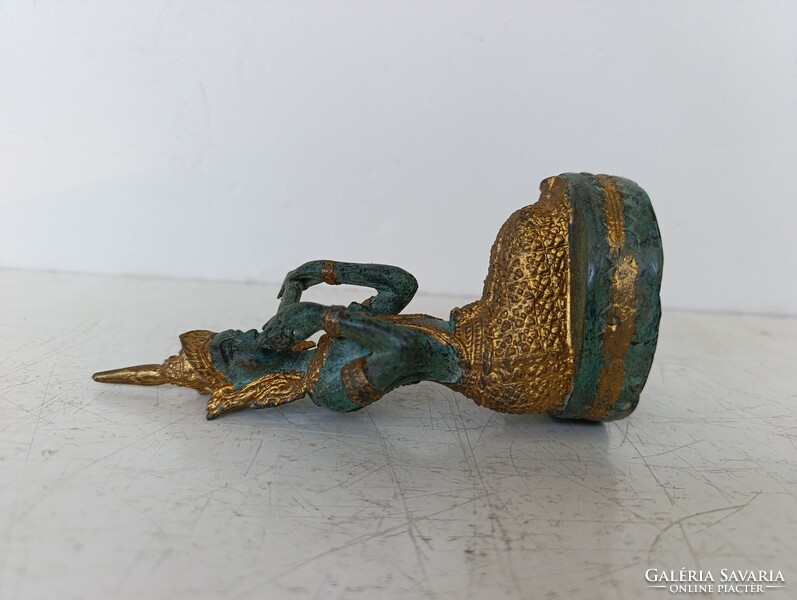 Antik buddhista bronz szobor szertartás hangszer jelenet buddha Thaiföld 691 7117