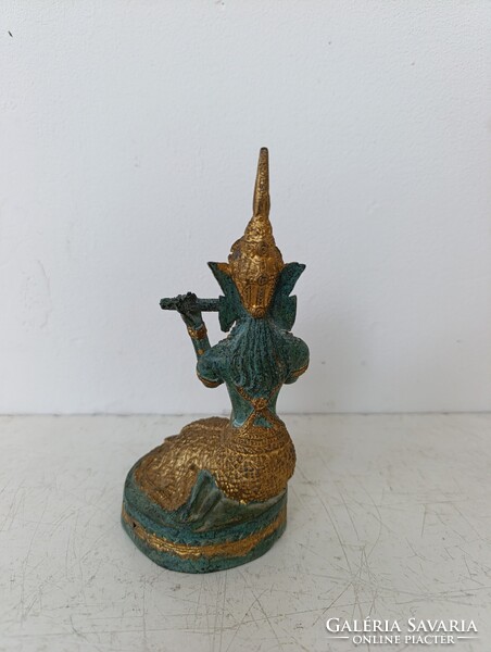 Antik buddhista bronz szobor szertartás hangszer jelenet buddha Thaiföld 691 7117