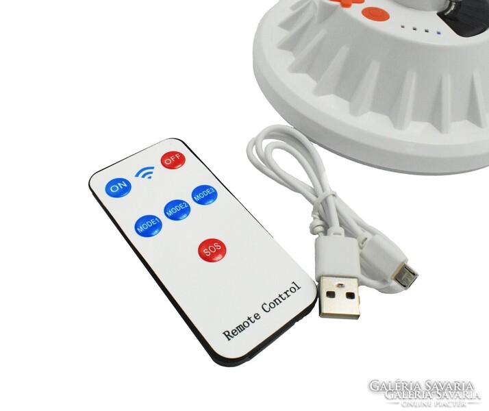 V61 napelem + RC 60 LED-ek UFO újratölthető fény háztartási vészhelyzeti kültéri kemping lámpa