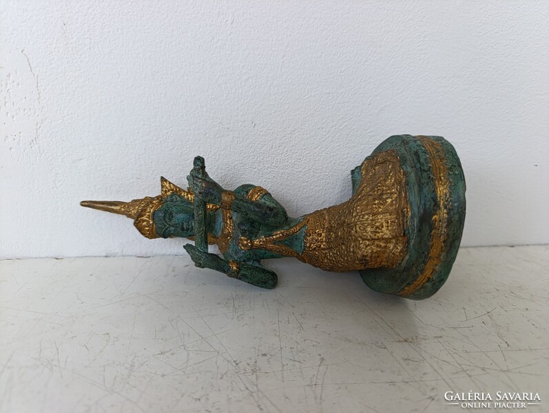 Antik buddhista bronz szobor szertartás hangszer jelenet buddha Thaiföld 691 7117