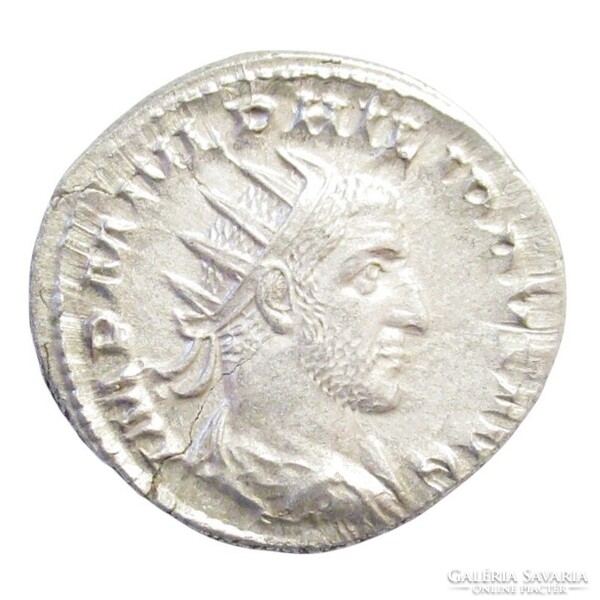 Római Birodalom,I. Philippus antoninianus 244-247 Róma - FELICITAS TEMP hátlap EF+ ezüst 3.90g