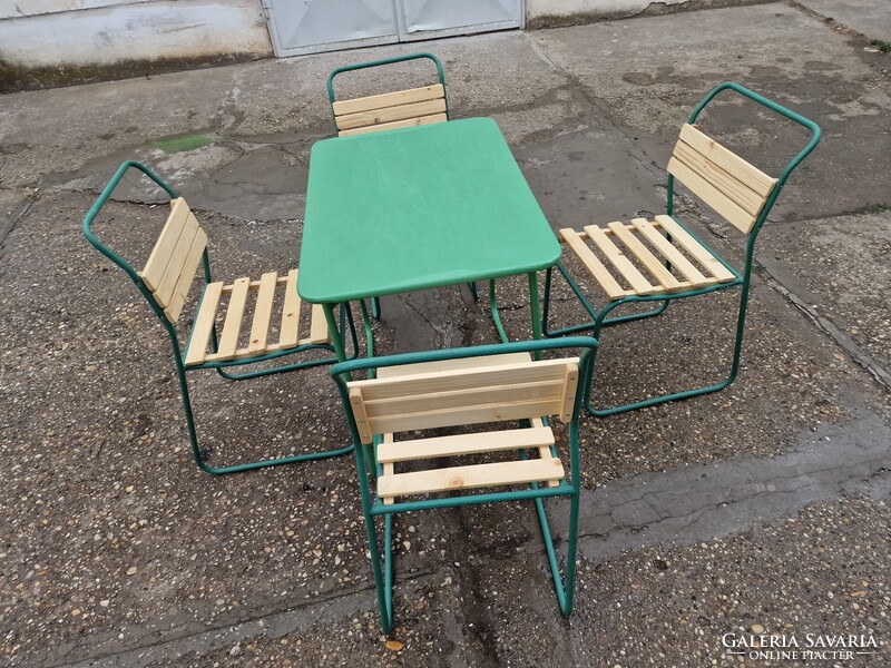 Retro vendéglátos garnitura régi kerti bútorok retro kerti garnitúra régi kerti szett kerti székek