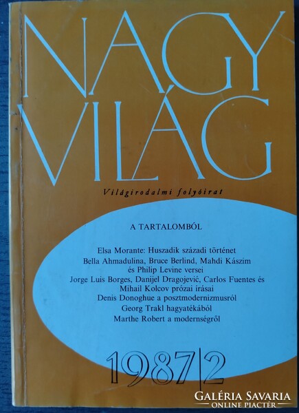 Nagyvilág világirodalmi folyóirat, 1987 6 db