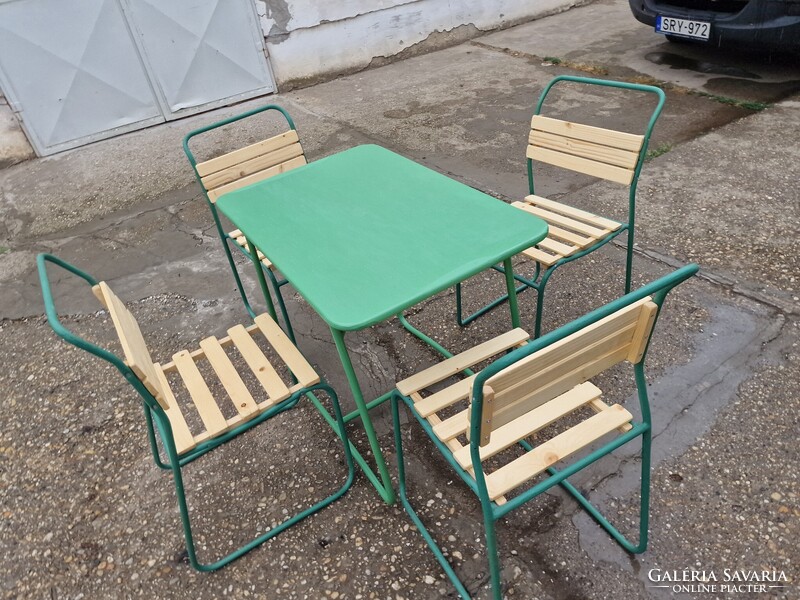 Retro vendéglátos garnitura régi kerti bútorok retro kerti garnitúra régi kerti szett kerti székek