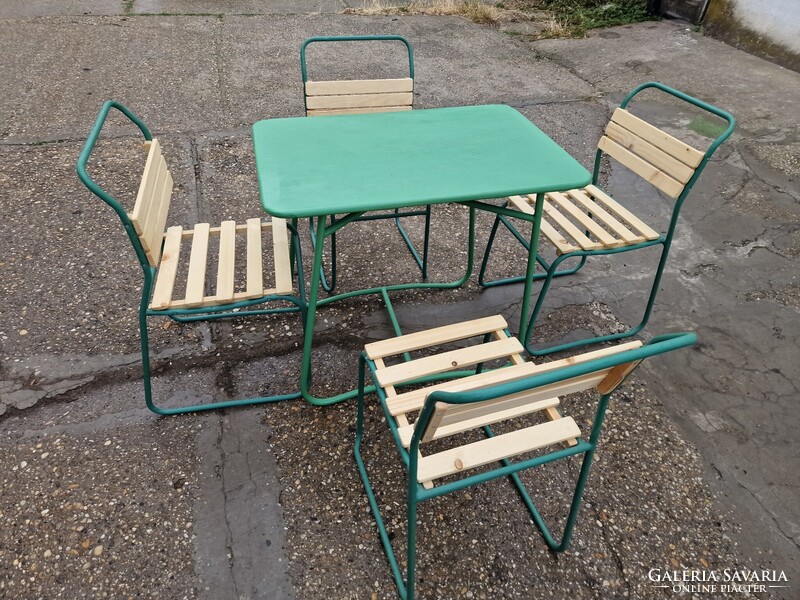 Retro vendéglátos garnitura régi kerti bútorok retro kerti garnitúra régi kerti szett kerti székek