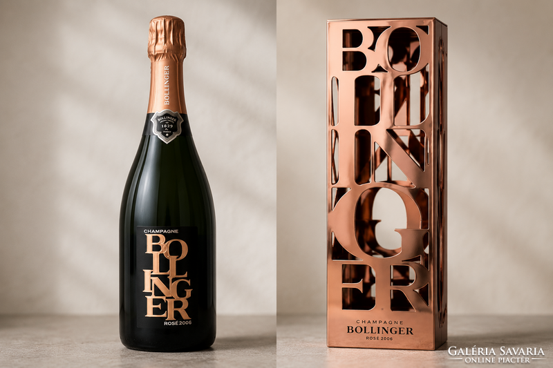 CHAMPAGNE CLUB - Bollinger 2006 Cuvée Rosé Brut Vintage Champagne Eredeti Fém Díszdobozban