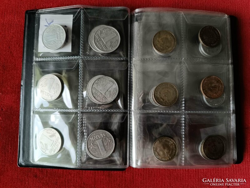 60 db Kelet-Német NDK III Német Lot Márk Márkák Pfenning érmetartó albumban egyben eladó Gyűjtemény