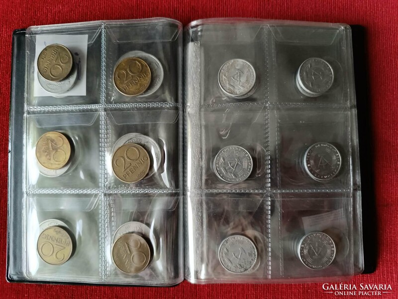 60 db Kelet-Német NDK III Német Lot Márk Márkák Pfenning érmetartó albumban egyben eladó Gyűjtemény