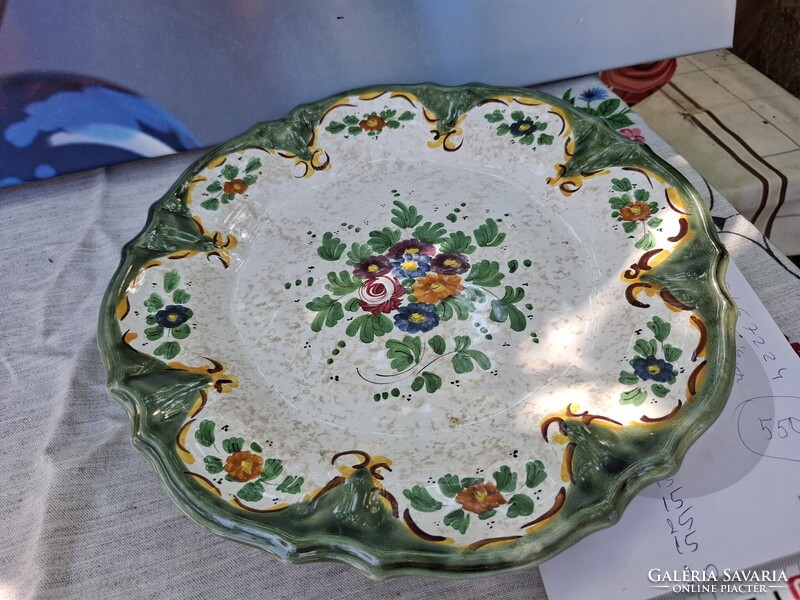 Vintage Kirsch Keramik kézzel festett dísztál / fali tányér (32 cm)