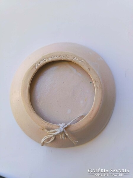 Prémium Kék Kerámia Szett: Mosonyi Mária (15 cm) & Laborcz Mónika (19 cm) falitálak