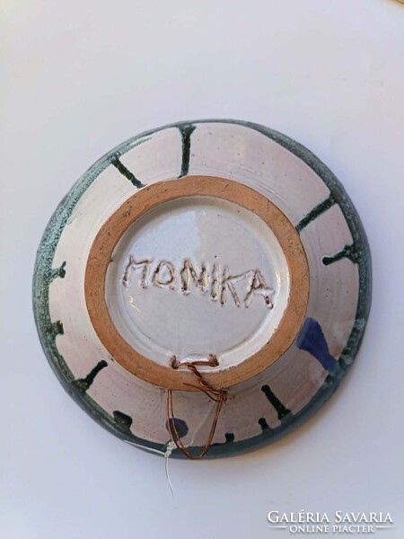Prémium Kék Kerámia Szett: Mosonyi Mária (15 cm) & Laborcz Mónika (19 cm) falitálak