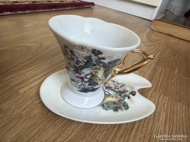 Beautiful collection of coffee cups with plate.