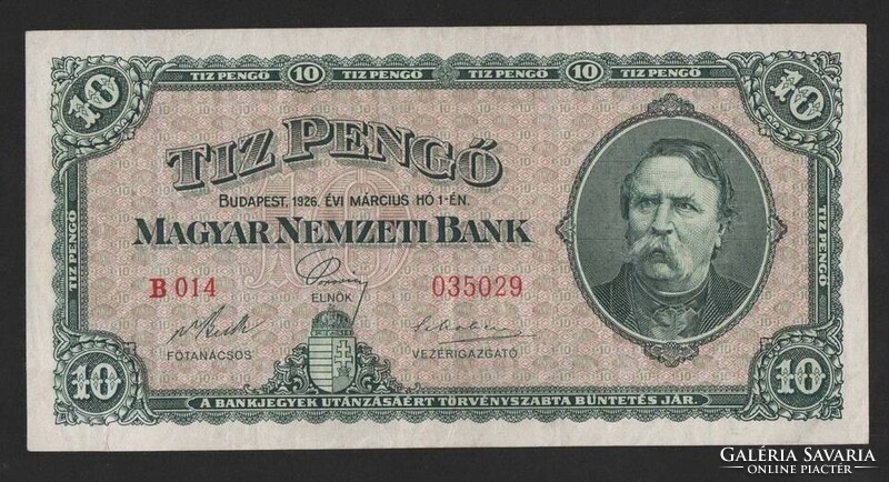 1926 10 pengő aEF.