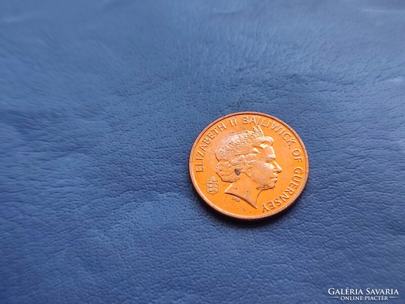 GUERNSEY 1 PENNY / ONE PENNY 2012 RÁK! II.ERZSÉBET IDŐ! RITKA! UNC!
