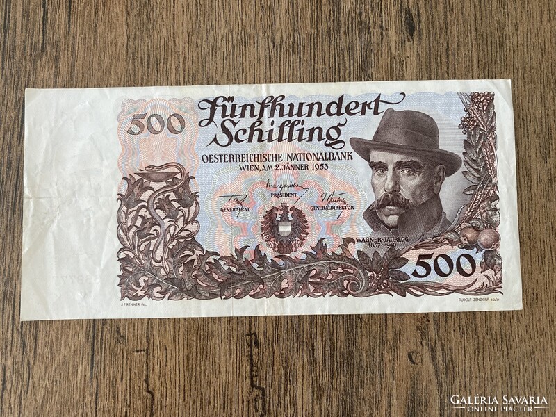 Ausztria 500 Schilling 1953 VF++