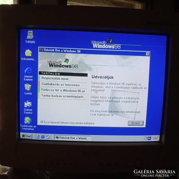 14” SAMPO AlphaScan 511 Monitor CRT For Retro játékokhoz , használt , jó állapotú .