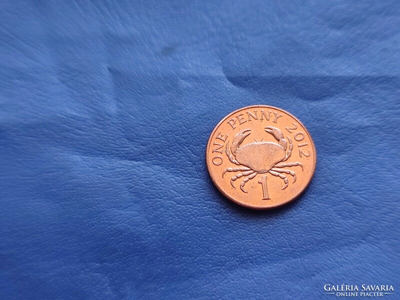 GUERNSEY 1 PENNY / ONE PENNY 2012 RÁK! II.ERZSÉBET IDŐ! RITKA! UNC!
