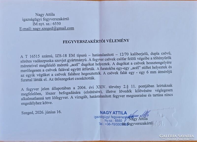 Baikal Izs 18 sörétes vadászpuska