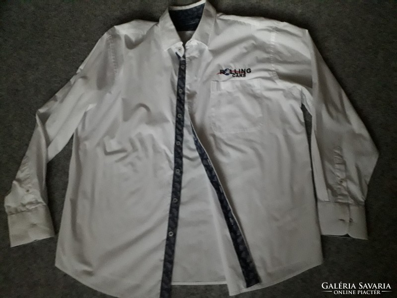Goldenland mens male white long-sleeve shirt Extra 43-44 new.
