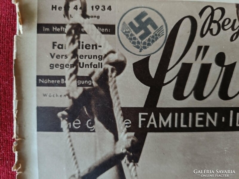 Ritka 1934-es német magazin Beyers für Alle NSDAP Történelmi és divatmagazin
